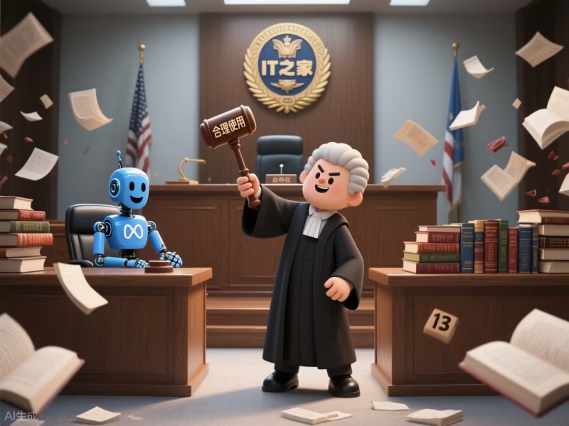 美法官裁定 Meta 用受版权保护书籍训练 AI 属合理使用，13 名作家起诉遭驳回(图1)